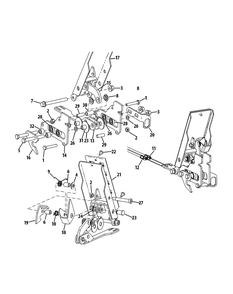 Brake Pedal Assembly Diagram and Parts List for S7237-KW 53CI8DU8050-37HP Cub Cadet Lawn Tractor